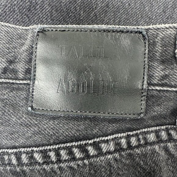 Agolde x Talula High Rise Taper Black Faded Jeans Size 27 Distressed Denim - Picture 12 of 14